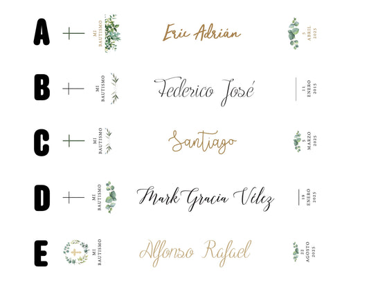 Baptism Candle: Personalized with name and date