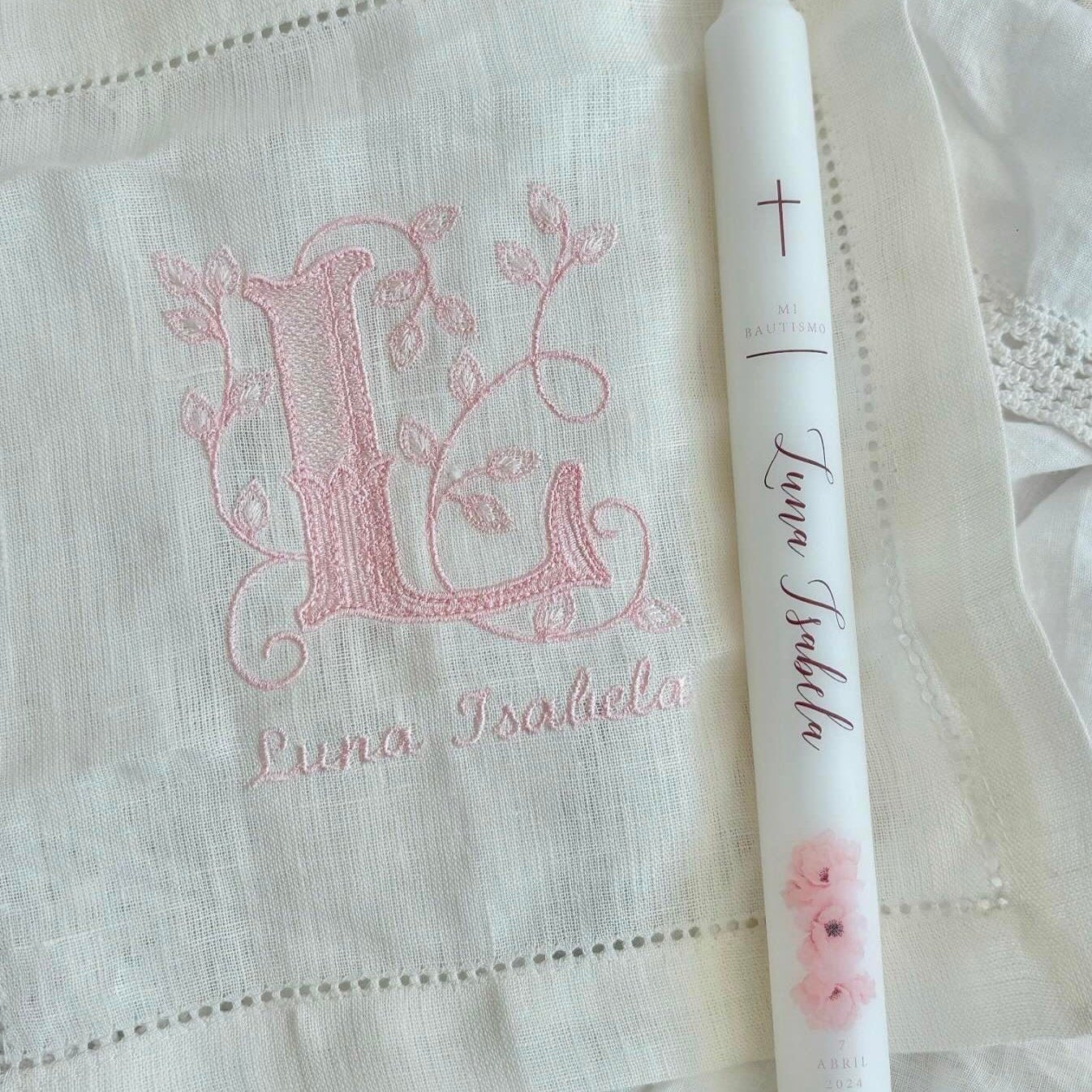 Personalized Linen Baptism Cloth