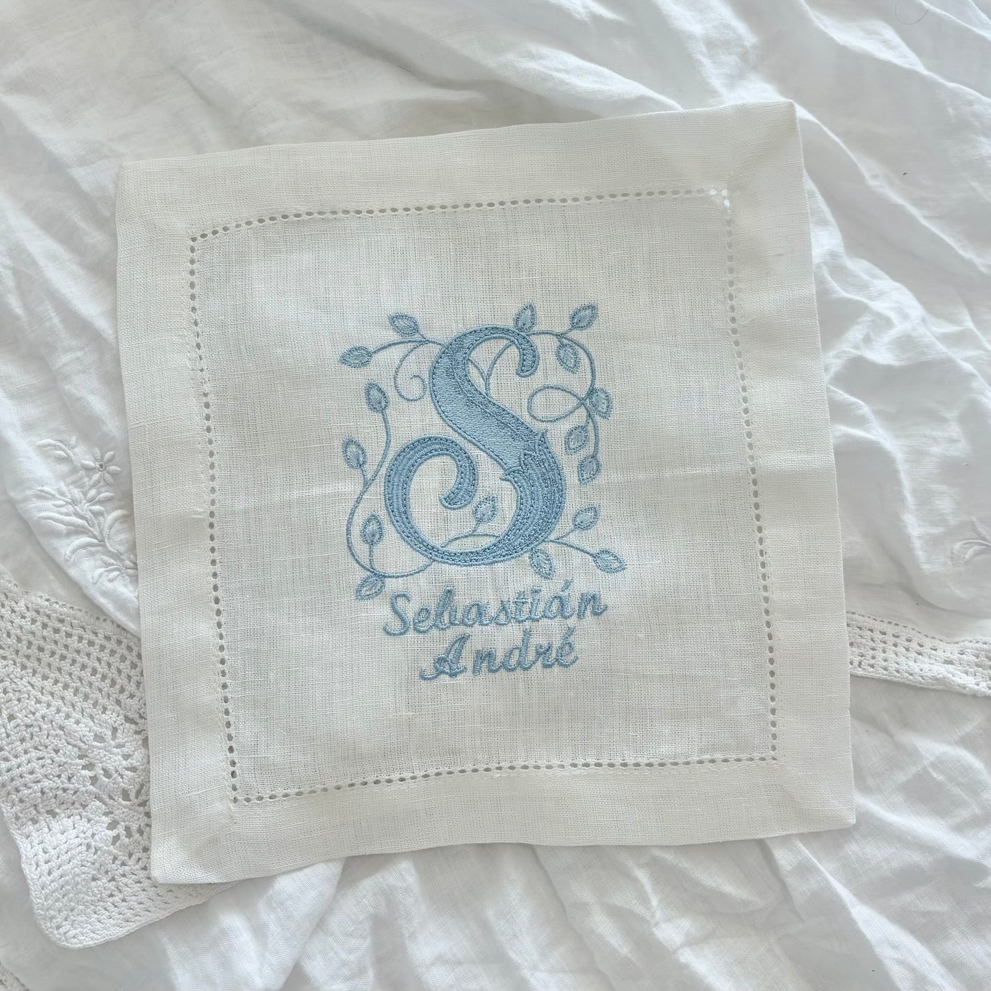 Personalized Linen Baptism Cloth