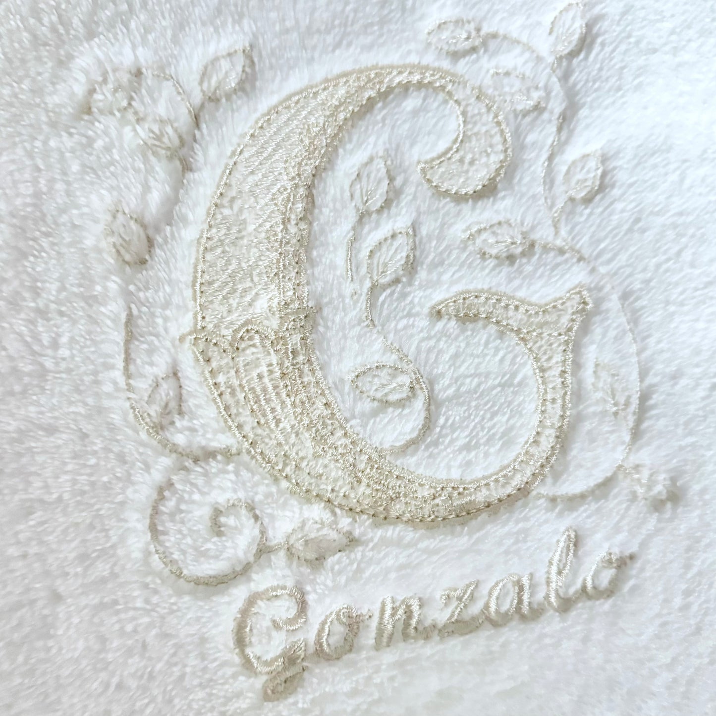 Personalized White Burp Cloth