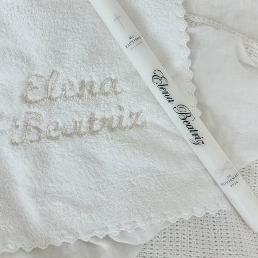 Personalized White Burp Cloth