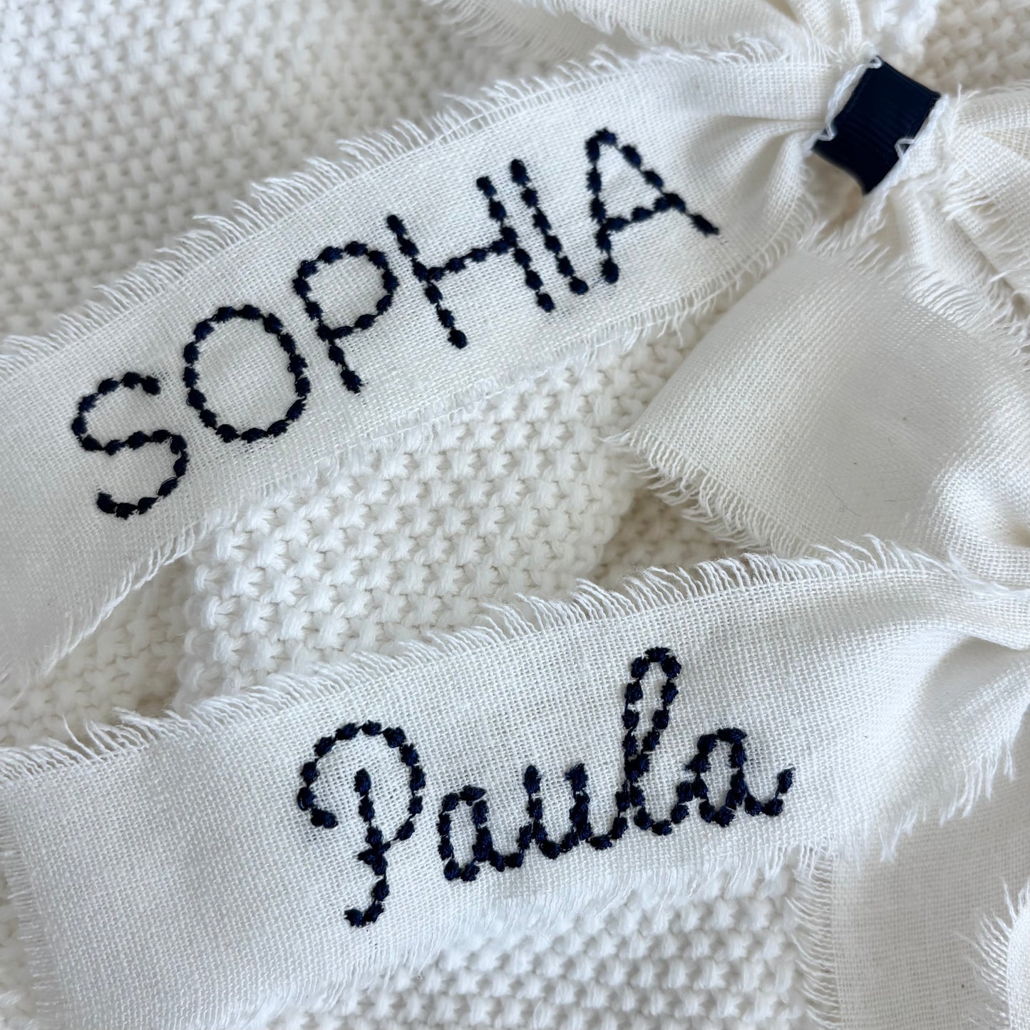 Paperpixels Bow: White & Navy Blue