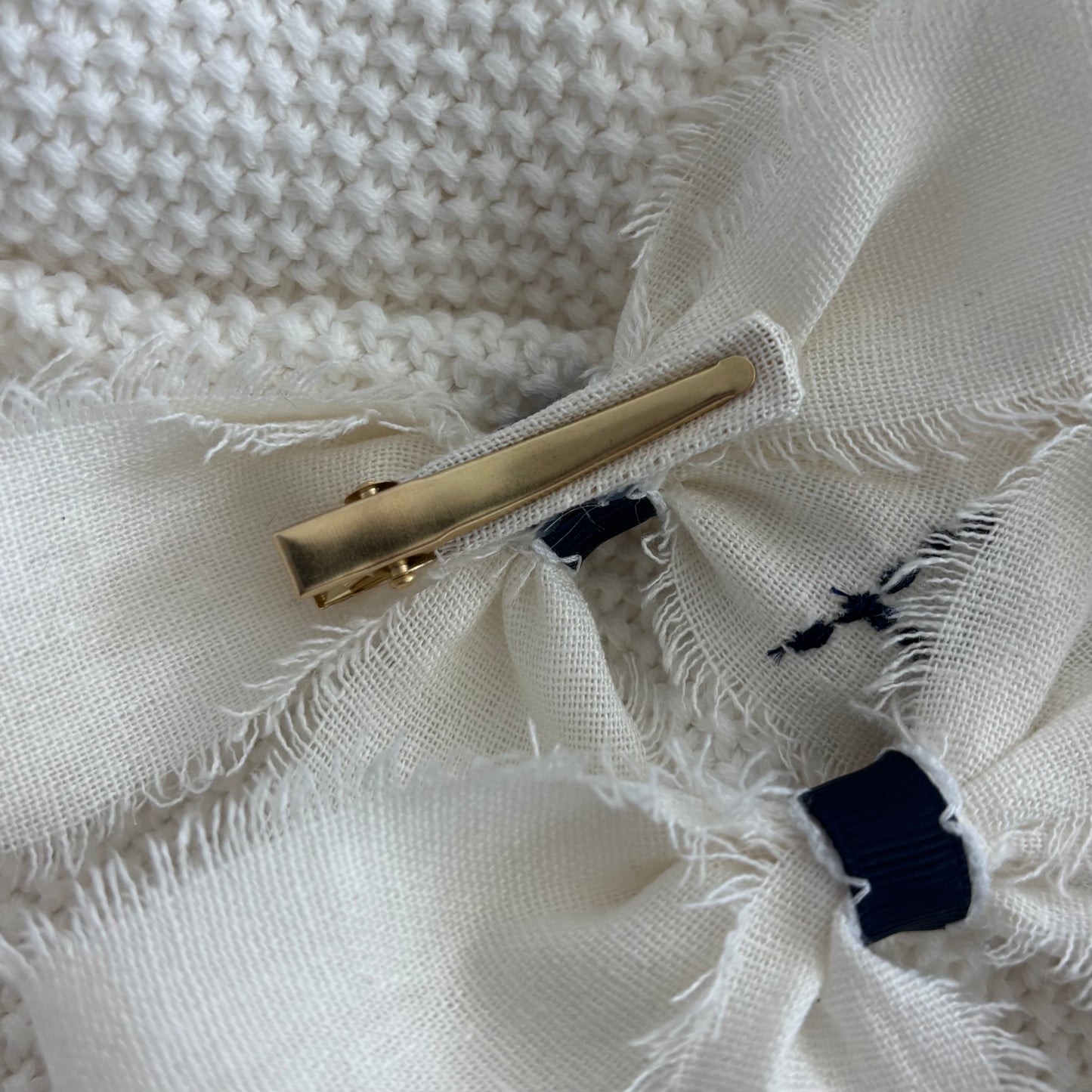 Paperpixels Bow: White & Navy Blue