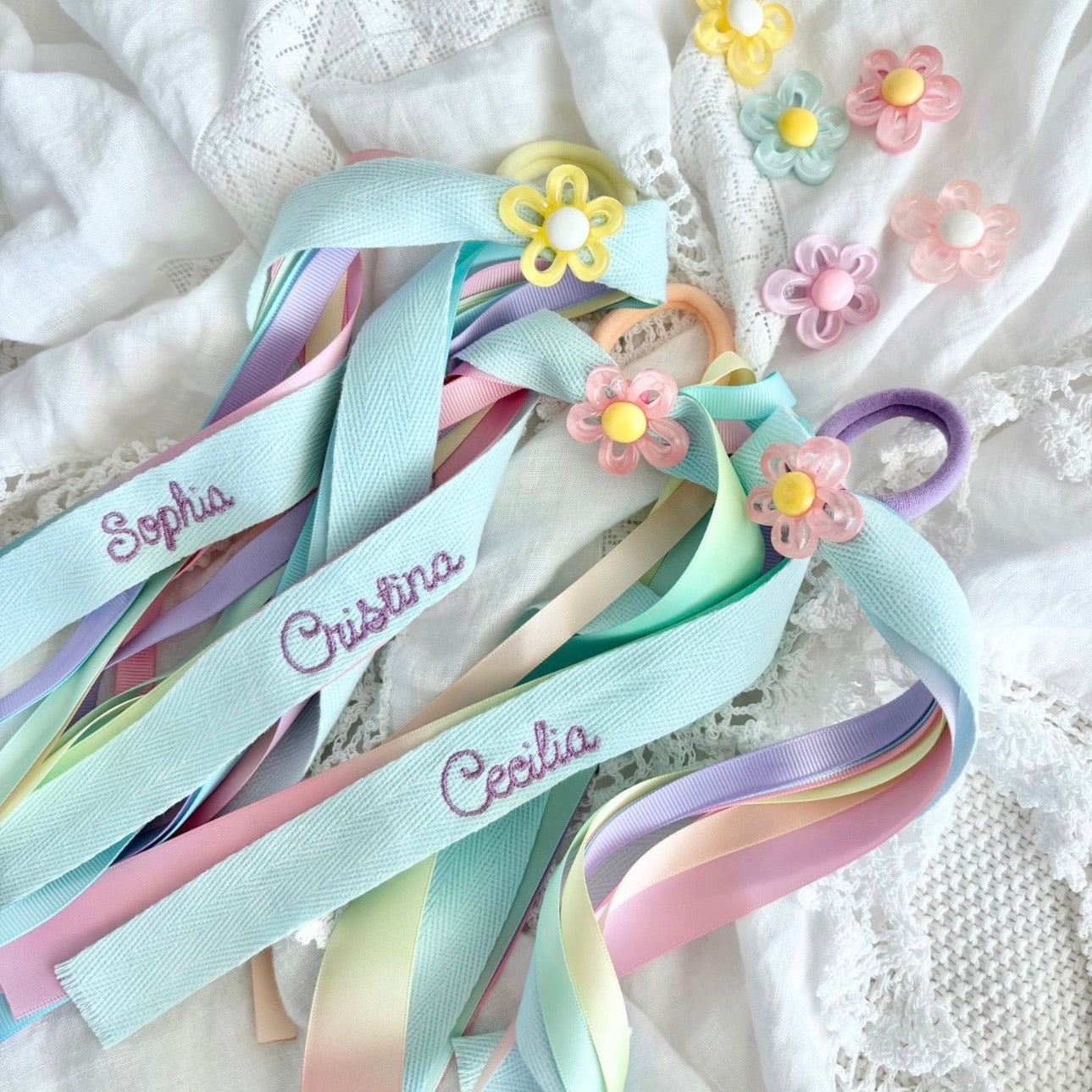 Summer Rainbow Hair Ties