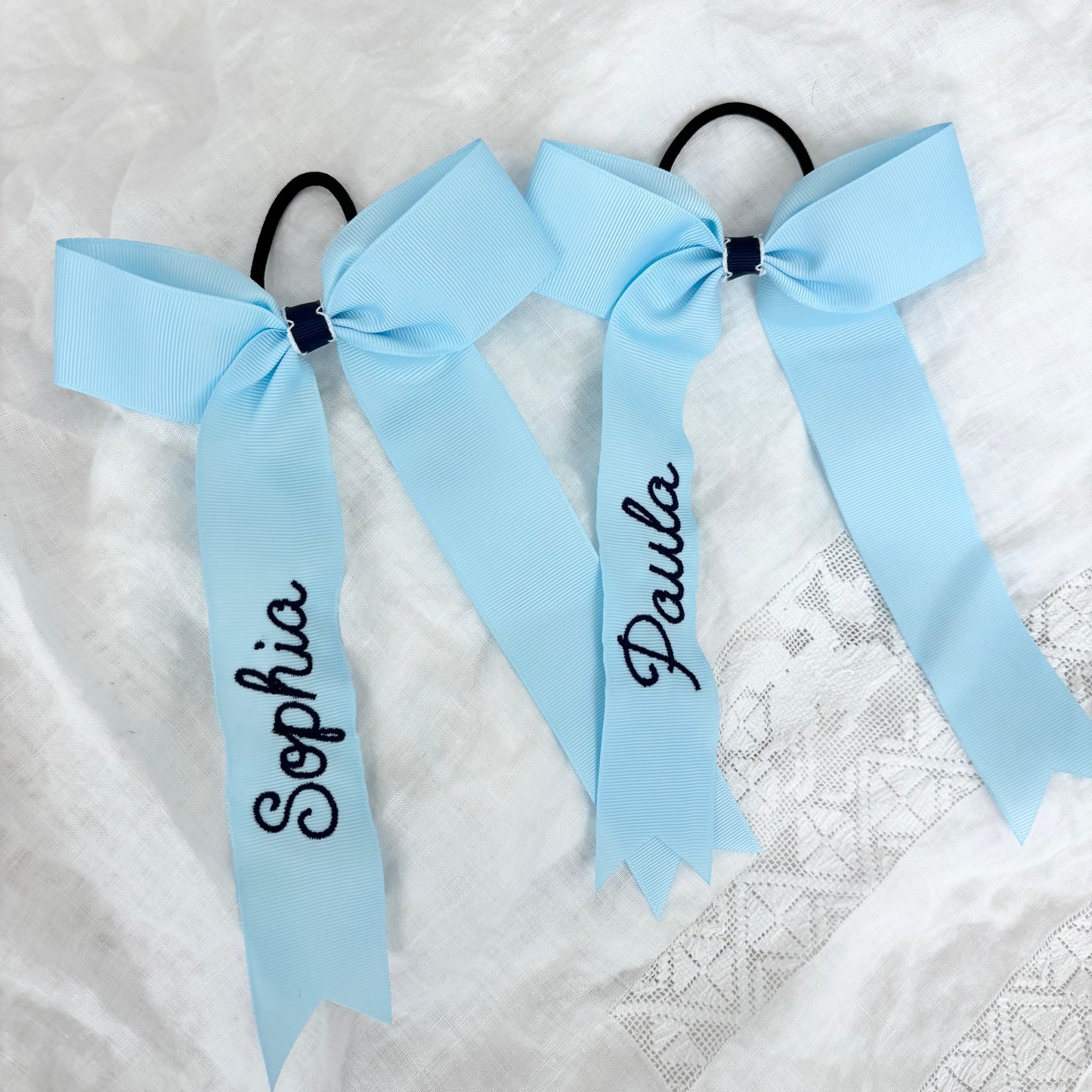 Back to School Blue Bow