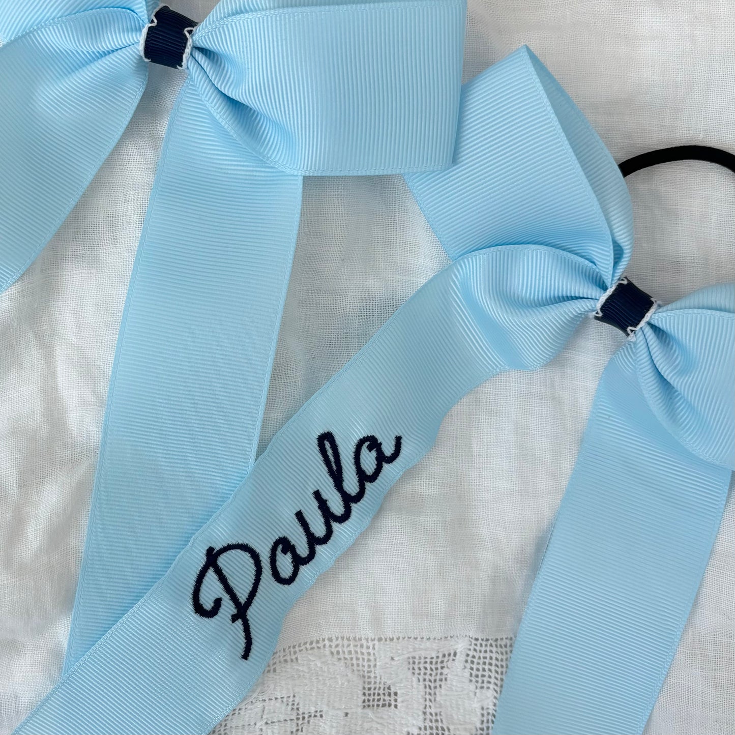 Back to School Blue Bow