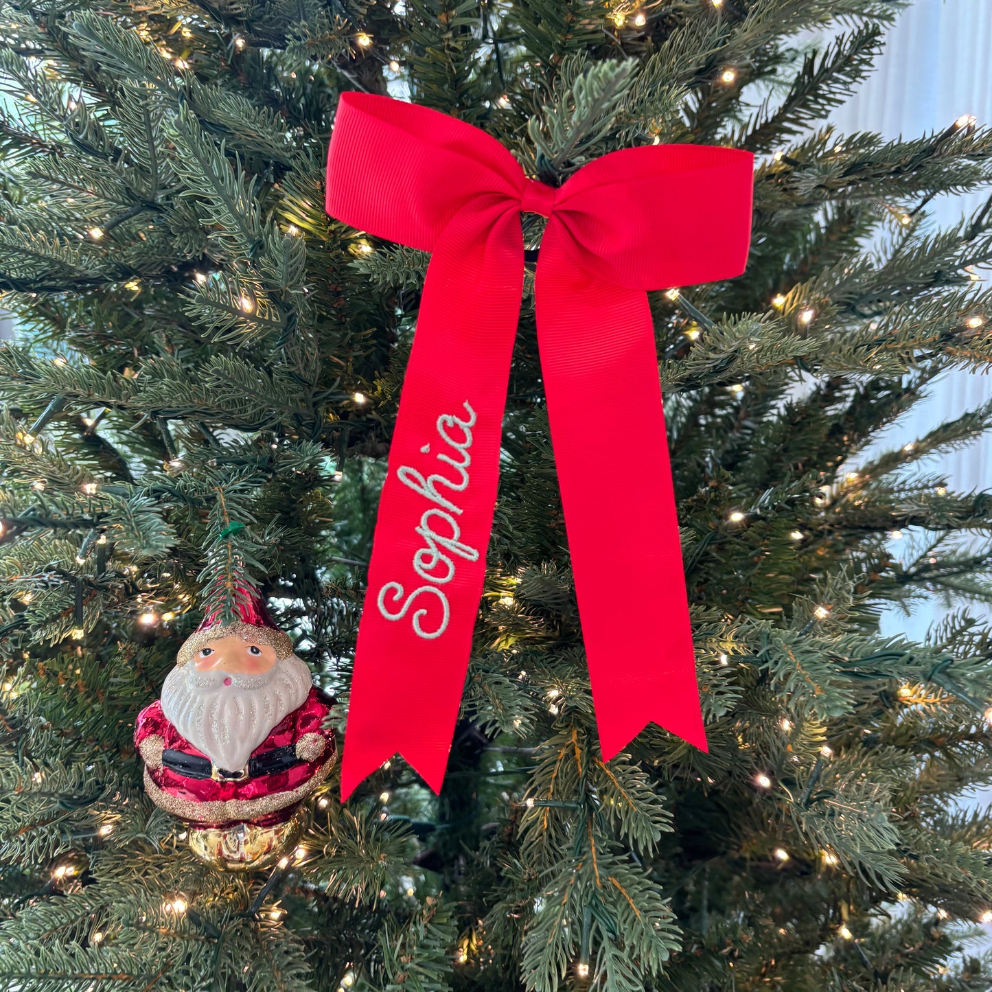 Personalized Bow Ornament (Backorder December 15)