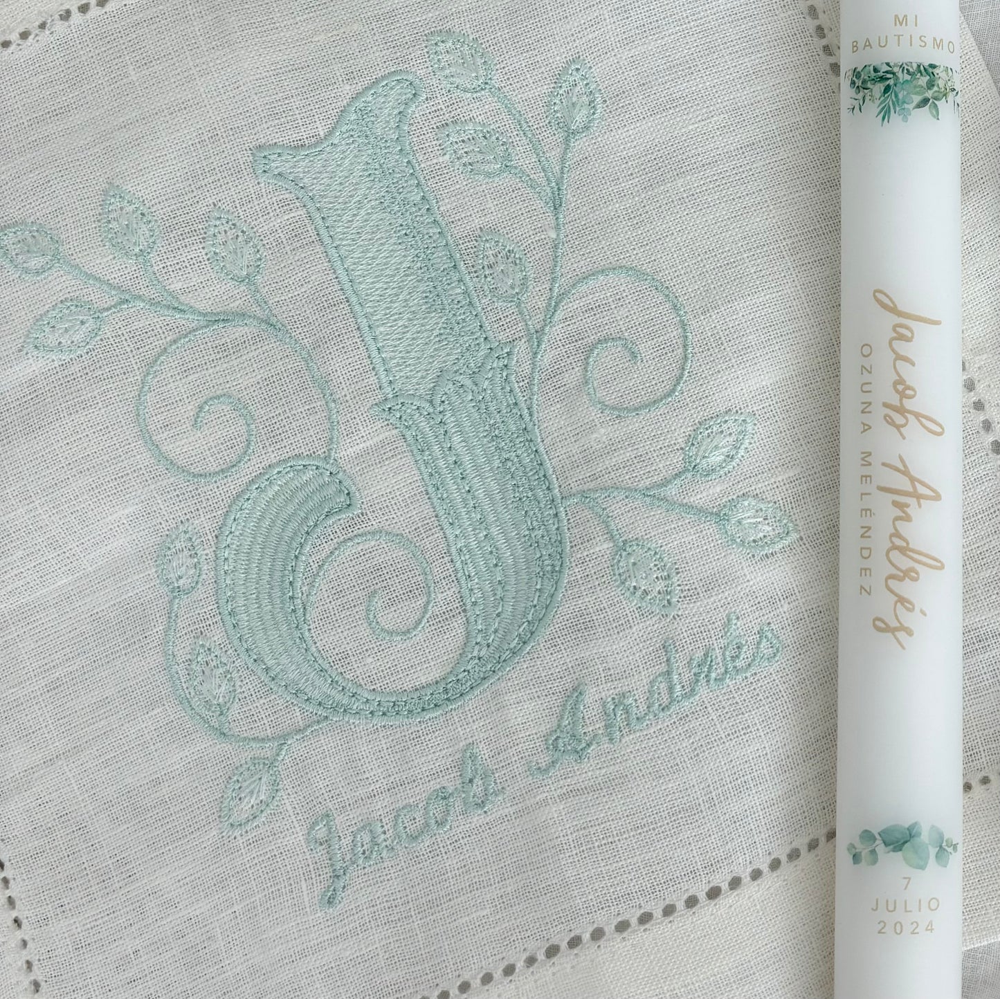 Personalized Linen Baptism Cloth