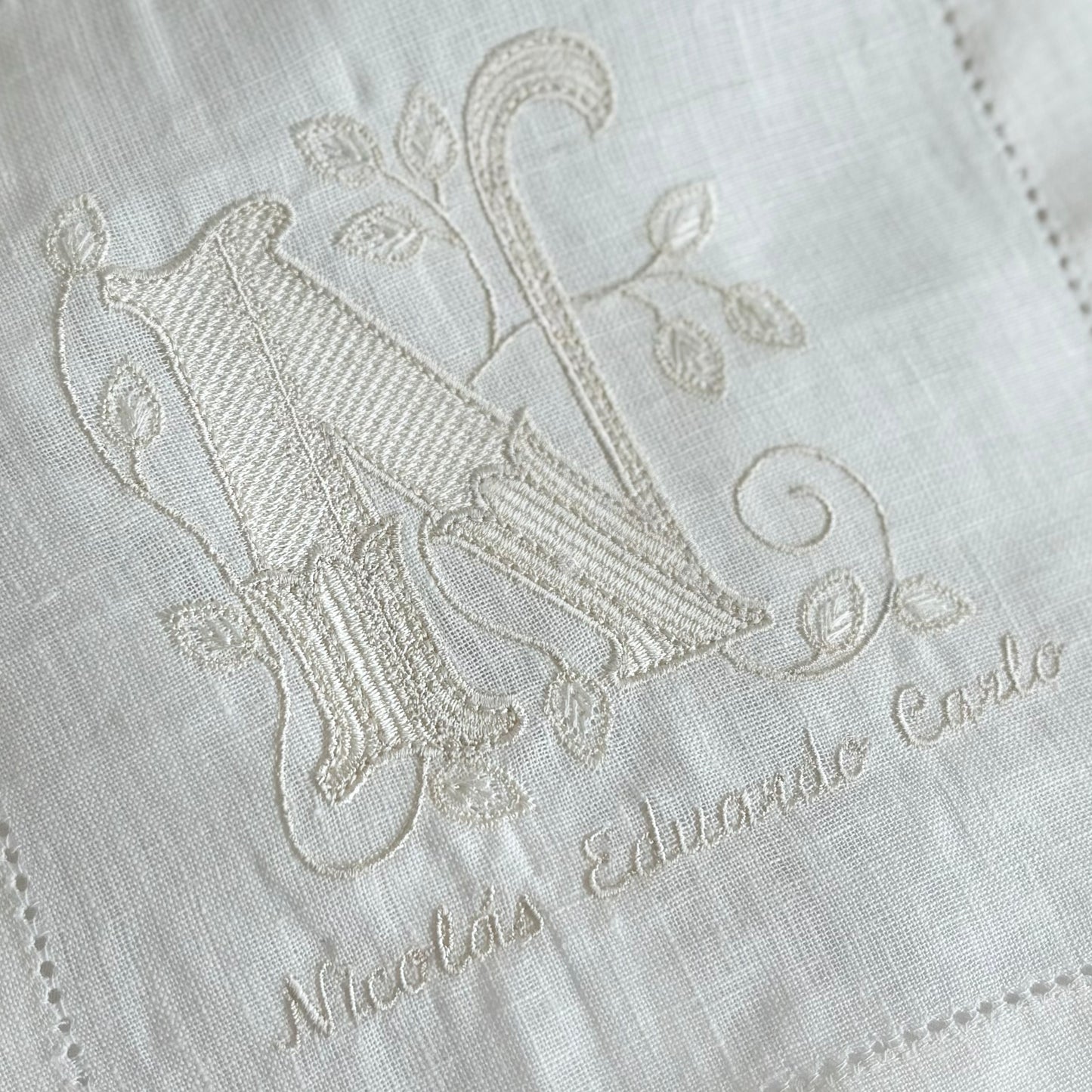 Personalized Linen Baptism Cloth