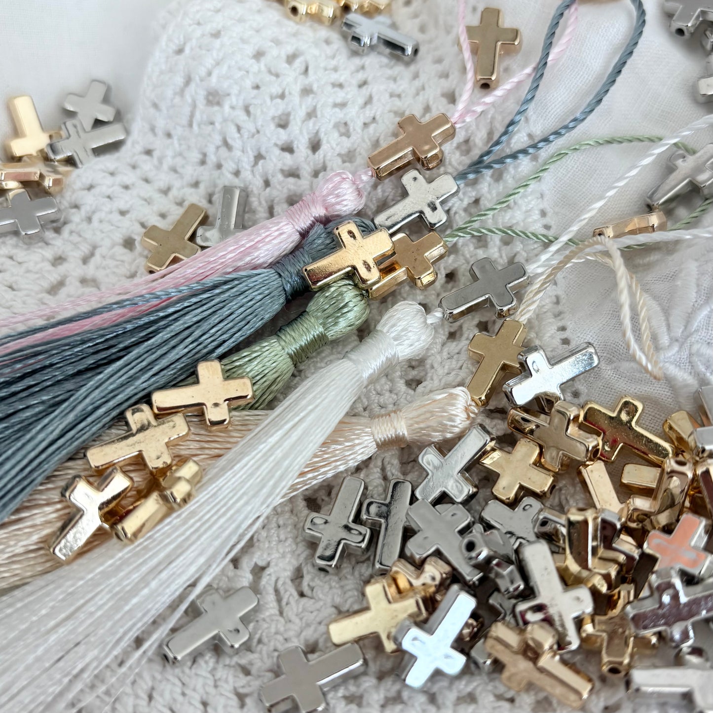 ADD CROSS CHARM TO BOOKMARKS