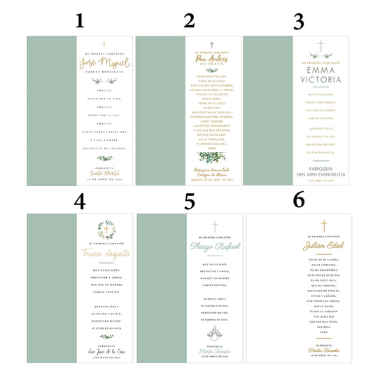 GREEN/GOLD WITH WHITE BOW & ROSARY