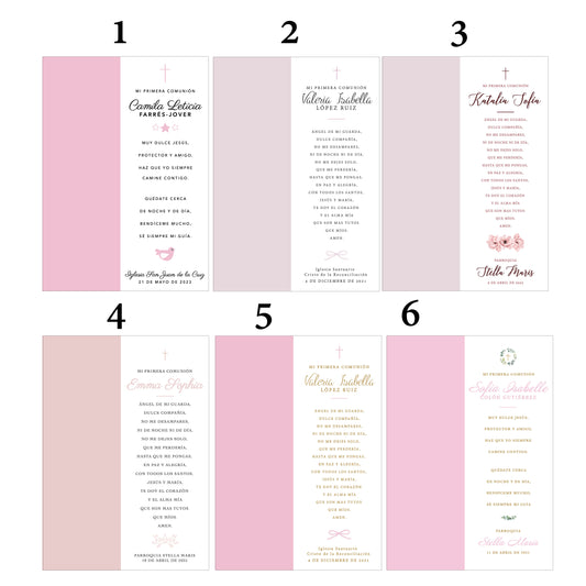 PINK WITH WHITE BOW & ROSARY