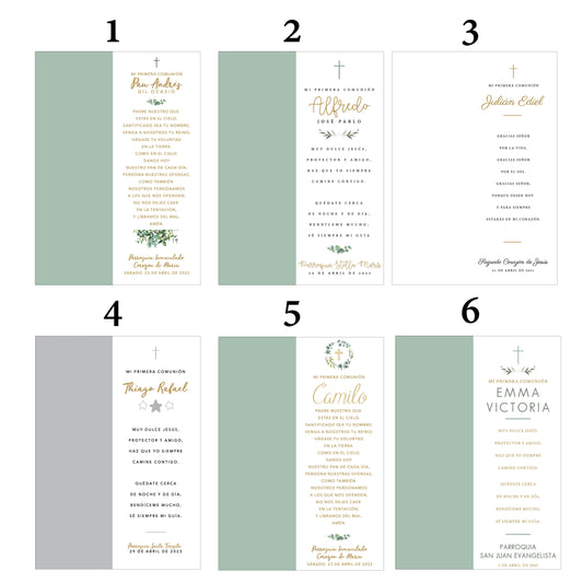 GREEN/NEUTRAL WITH WHITE BOW & ROSARY